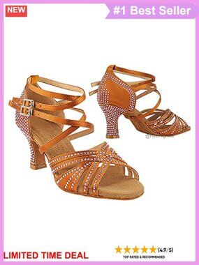 Alexandria Satin Dance Shoes 2.5" Spool Heel Ballroom